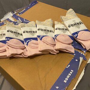 [6 pack] Bombas Rosepetal Marl Space Dye Triblock Medium Calf Socks